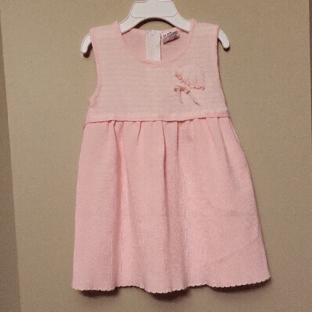 Vintage soft pink sweater dress